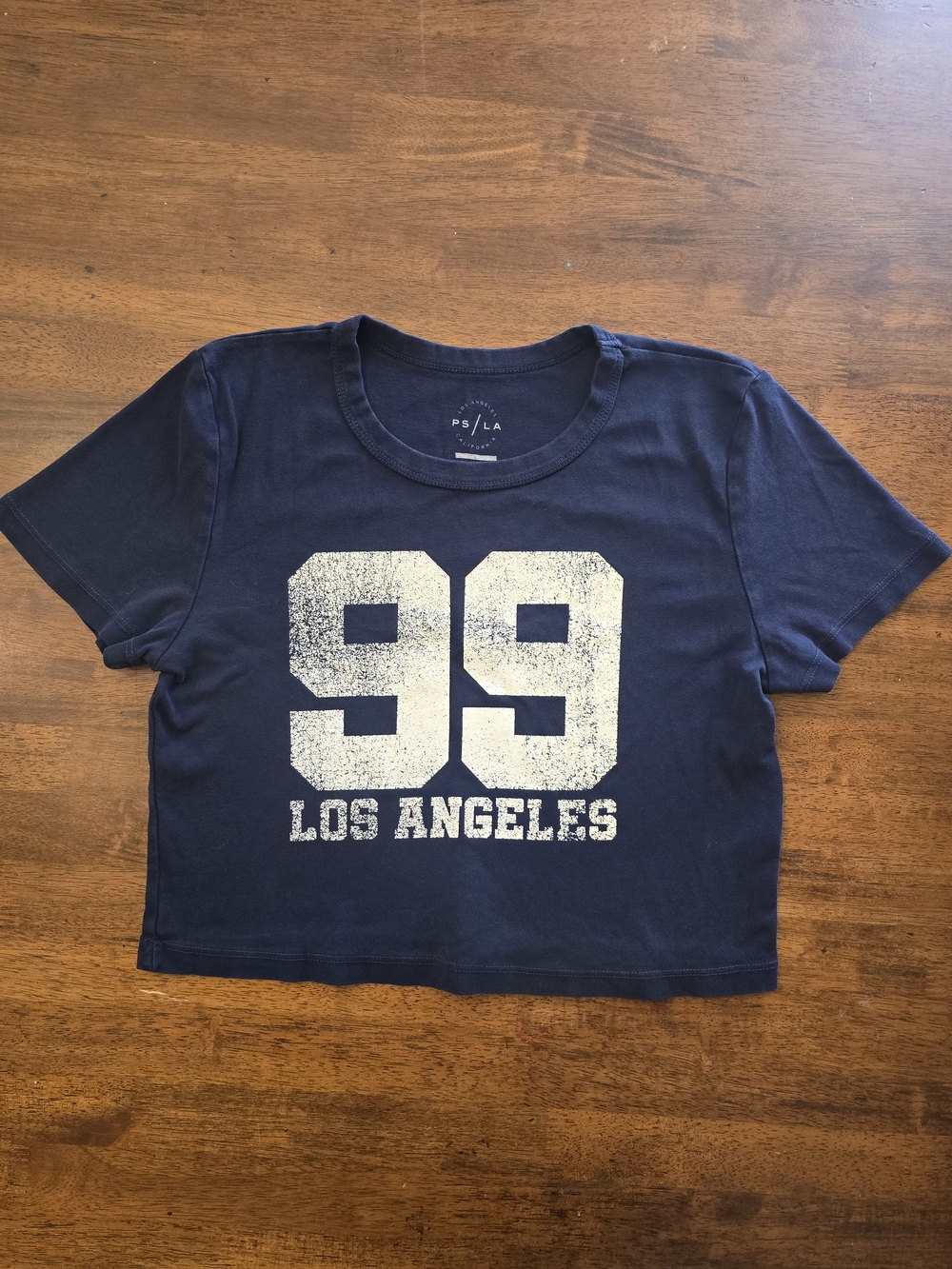 PacSun Navy Blue Cropped Tee